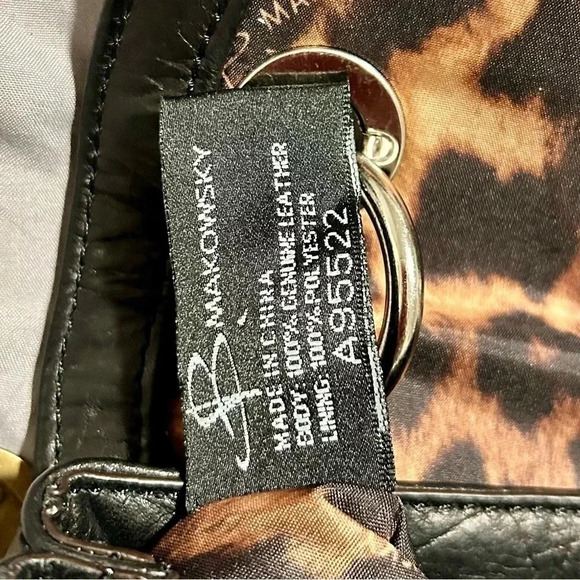 Gently Used B.MAKOWSKY Black Leather Crossbody - Picture 6 of 6